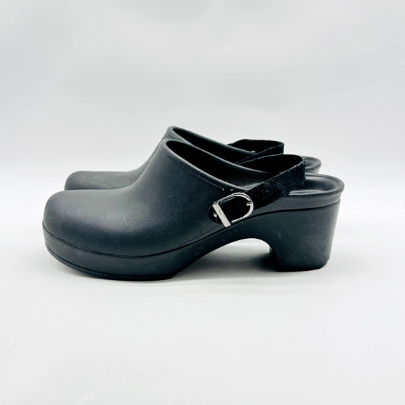 Crocs Clogs Womens 8 Black Slip On Shoes Classic Croslite Comfort Slingback Mule - Picture 4 of 12